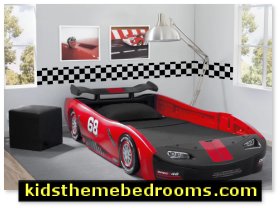 Turbo Race Car Twin Bed red car bed boys car beds themed bed boys cars